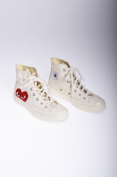 COMME DES GARÇONS Play Converse Chuck Taylor All Star high white sneakers