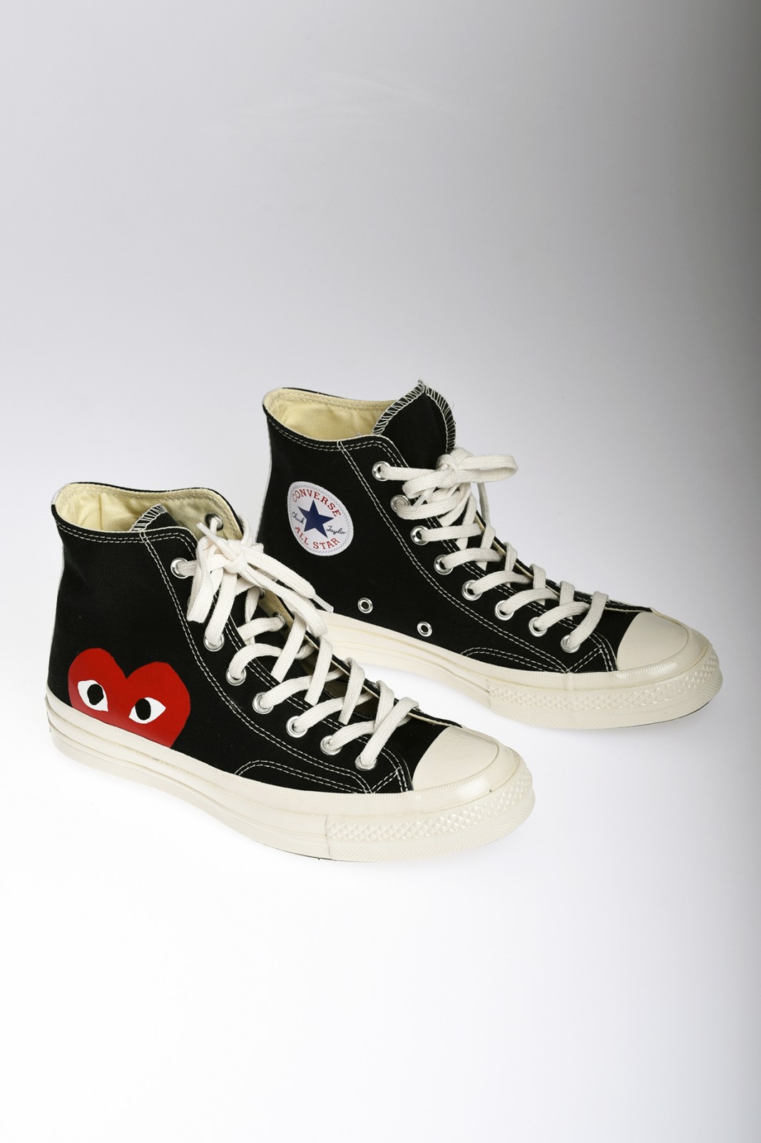 COMME DES GARCONS Play Converse Chuck Taylor All Star black high sneakers