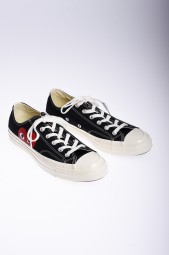 COMME DES GARCONS Play Converse Chuck Taylor All Star low black sneakers