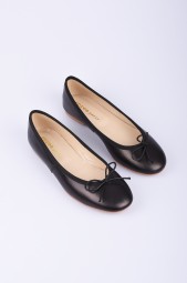 SPREE black leather ballerinas