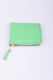 COMME DES GARCONS green embossed leather wallet