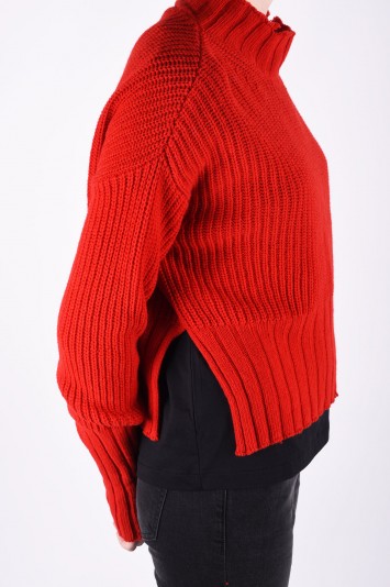 MSGM distressed wool-blend sweater