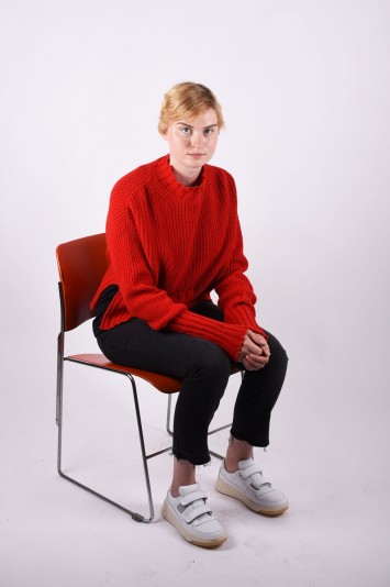 MSGM distressed wool-blend sweater