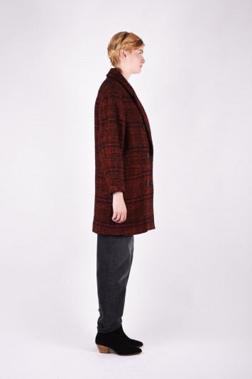 ISABEL MARANT ÉTOILE Ebra plaid wool-blend coat