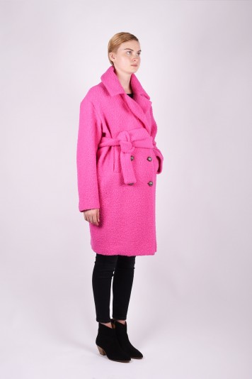 MSGM belted teddy coat